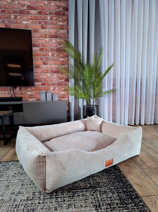 Hundebett aus Kordsamt HB6 - Handgemacht
