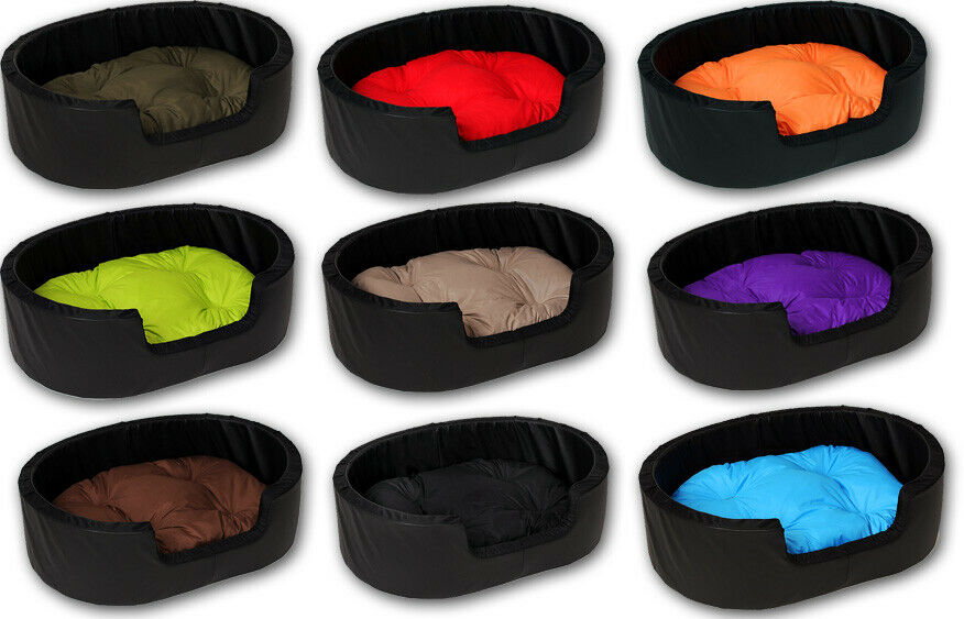 Hundebett / Katzensofa 100x70cm Kunstleder mit Kissen