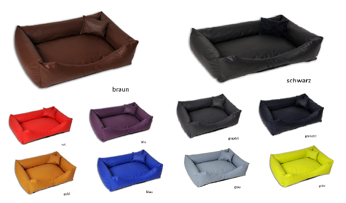 Hundebett aus Kunstleder L-XXXL