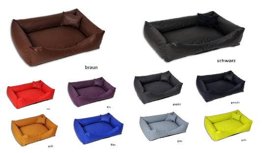 Hundebett aus Kunstleder L-XXXL