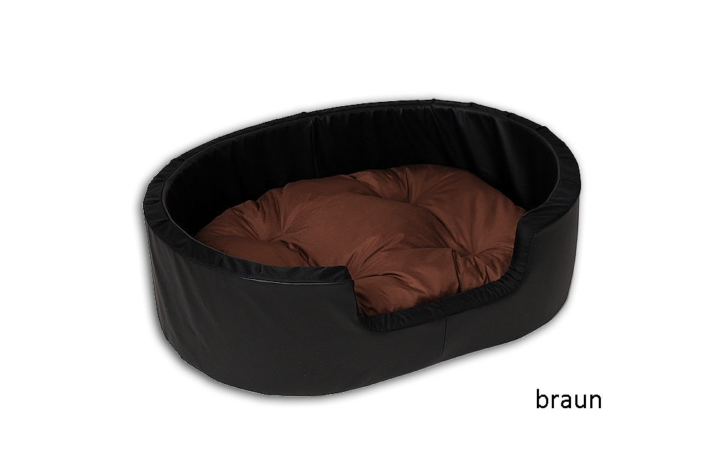 Hundebett / Katzensofa 100x70cm Kunstleder mit Kissen