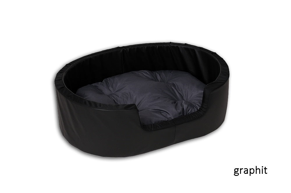 Hundebett / Katzensofa 100x70cm Kunstleder mit Kissen