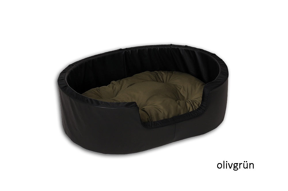 Hundebett / Katzensofa 100x70cm Kunstleder mit Kissen