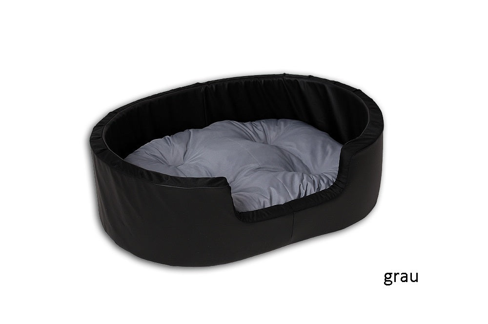 Hundebett / Katzensofa 100x70cm Kunstleder mit Kissen