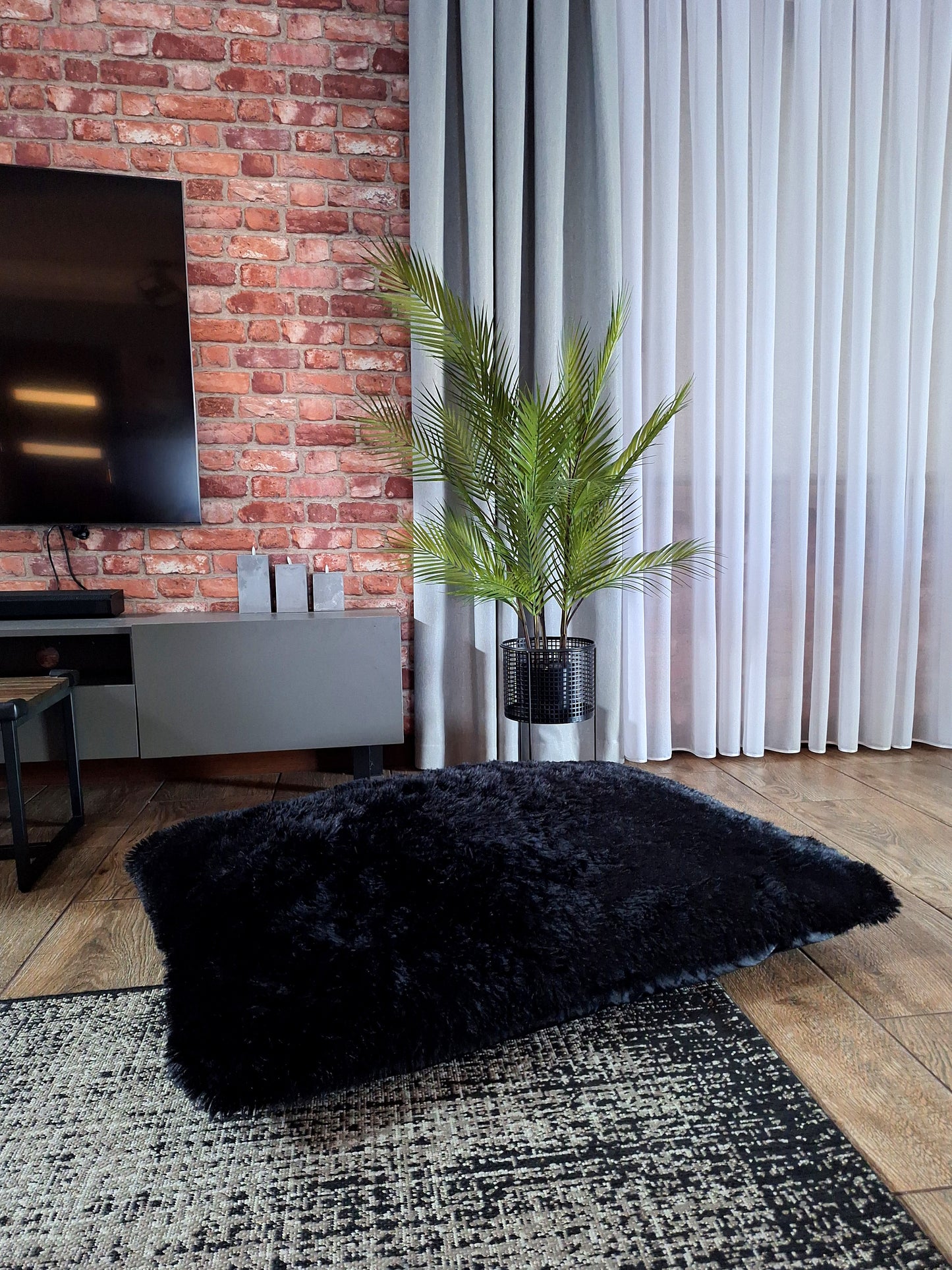 Hundekissen / Katzekissen aus Kunstfell mit Reißverschluss HK6 - Handgemacht