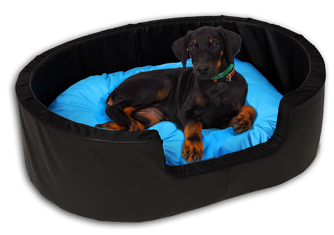 Hundebett / Katzensofa 100x70cm Kunstleder mit Kissen